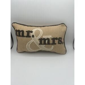 Mr & Mrs Throw Pillow Wedding Anniversary Decor – Cushion 12×6 Pre-Owned